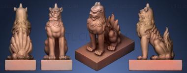 3D model Two Komainu 3 (STL)